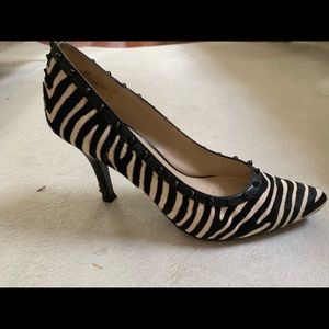 Nine West zebra pumps